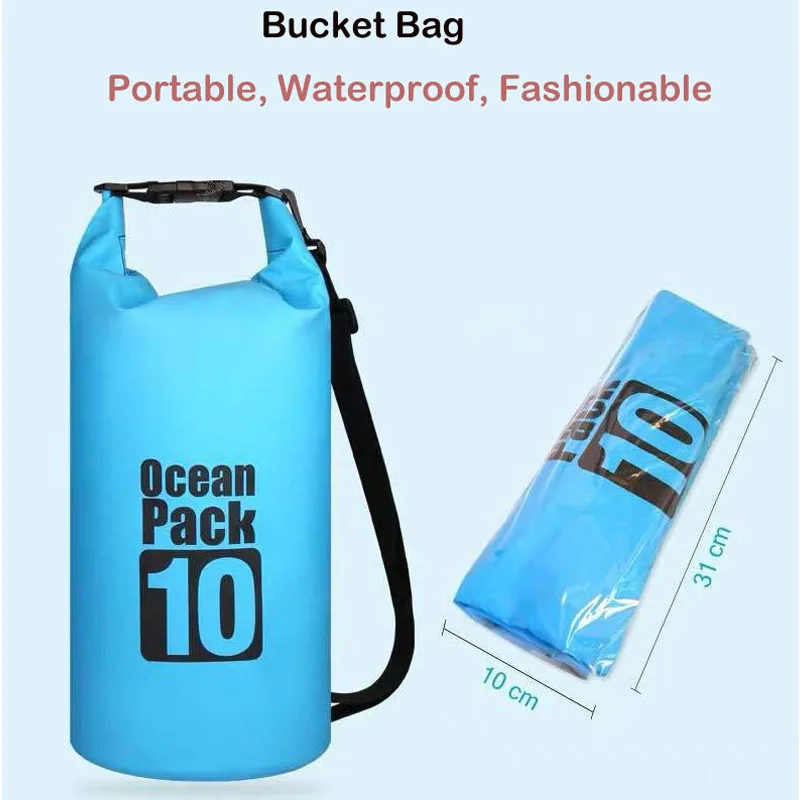 3L Waterproof Bucket bag Sports Drifting surfing Waterproof backpack bag 2L-30L for camping hiking climbing seaside Swimming