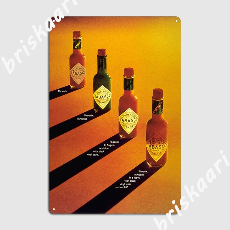 Tabasco Retro Piastra Metallica Adesivo Garage Club Classico Garage Decorazione Birra Metallo Poster Belgio 3.1 Targhe In Metallo
