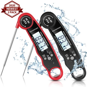 

2pc Digital Meat Thermometer Upgraded Waterproof Instant Read Meat Thermometer Digital Cooking Thermometer for Kitchenm Grilling