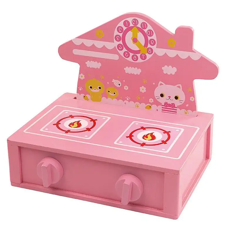 

22 pieces Wooden Simulation Play Kitchen Fruit and Vegetable Cut Cut Music Children Parent-child Interactive Stove Toy