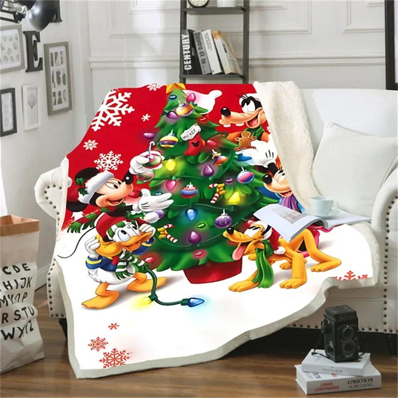 Fleece Blanket Christmas Disney Fleece Decoration Bedspread Sherpa