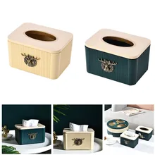 

Nordic Luxury Tissue Box High Grade Modern Simple Plastic 17*12.2*10.5cm Resistant Living Room Storage Box Carton