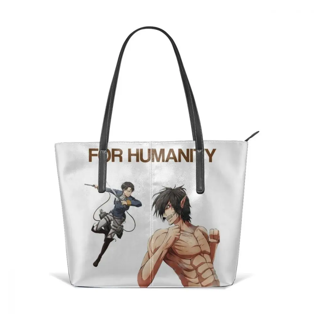 Shingeki No Kyojin сумка безопасная булавка Shingeki No Kyojin Топ-ручка сумки свадебный узор кожаная сумка подростковые женские сумки - Цвет: Shingeki No Kyojin