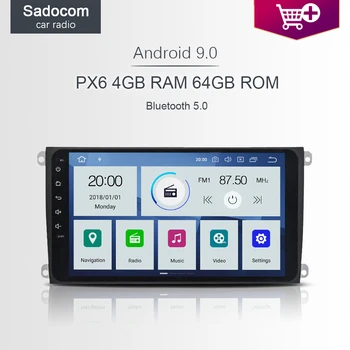 

720P 8" PX6 2 din Android 10.0 Car DVD player 6 Core 64GB ROM 4GB RAM DSP Bluetooth GDS autoradio For Porsche Cayenne 2003-2010