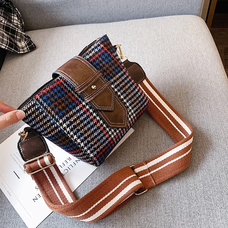 

2019 Autumn & Winter New Style Europe And America Pattern Leather Belt Square Sling Bag Versitile Fashion Shoulder Bag Oblique B