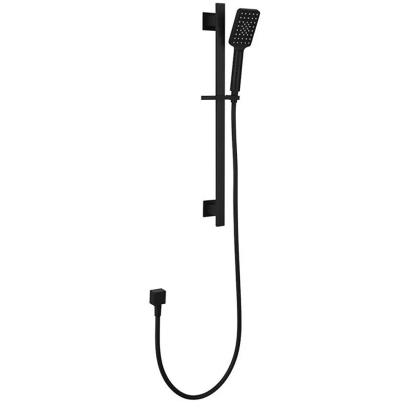 Matte Black Color Brass Black Square Shower Head Square Hand Held