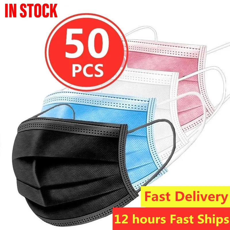 10-50 Uds Anti Gas polvo máscaras para el rostro boca máscara Mascherine máscara Anti-gota Mascarillas de Proteccion desechables boca máscara