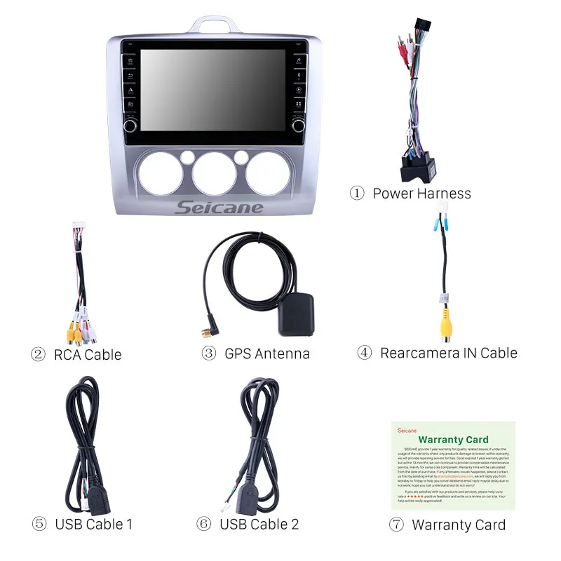 Seicane ОЗУ 2 Гб 4 ядра 9 &quot2din Android 1 автомобильное радио для Ford Focus Exi MT 3 MK2/MK3 2004 2005 2009 2010