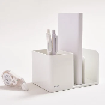 

simple pure color Multifunction Pen container plastic pen holder book holder Office school stationery support