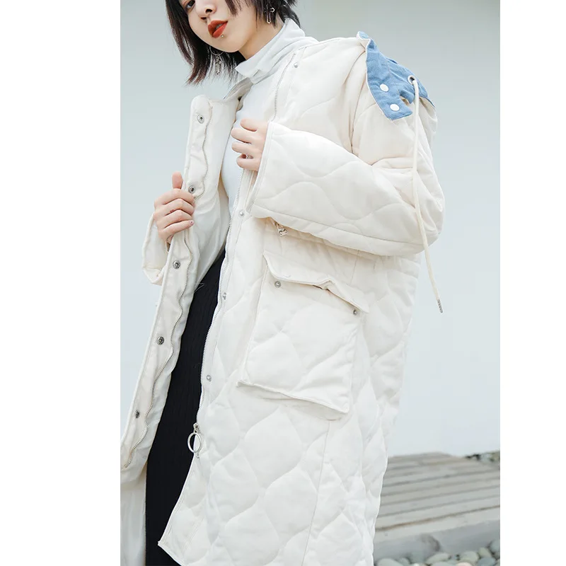 

[Seckilling 156 Yuan Rebate Does Not Change] mo sha rong down Coat Female Coat Contrast Color Joint Coat 2989