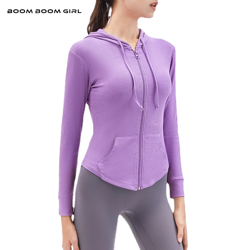 

Спортивная куртка с длинным рукавом, высокоэластичная Женская рубашка для фитнеса и йоги на молнии, зимний теплый топ для спортзала, одежда для активного отдыха, пальто для бега, одежда для тренировок