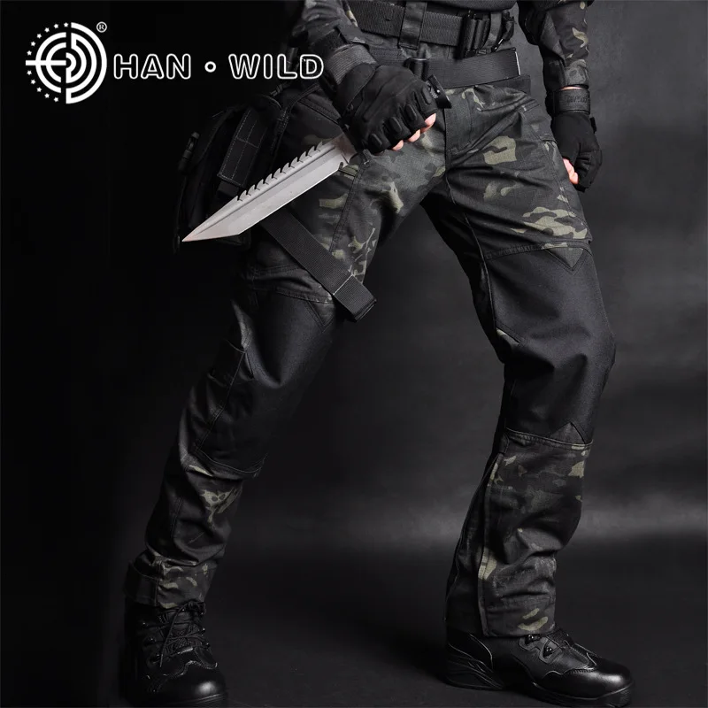 

Archons Camouflage Tactical Pants Men's Loose-Fit Multi-pockets Secret Service Pants Bib Overall Multi-pocket Army Fans Outdoor