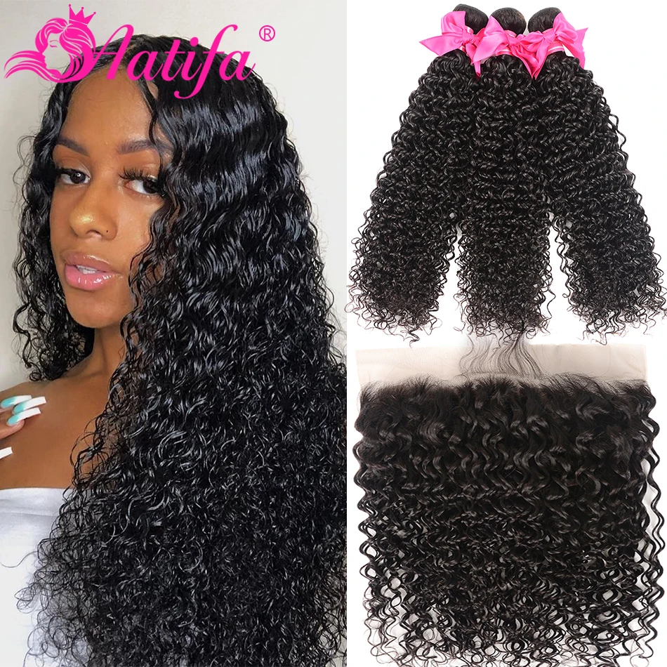 

Lace Frontal Hair Peruvian Water Wave Hair Bundles With 4x4/13x4 Closure Frontal 3 Bundles With Frontal Water Wave Aatifa Hair