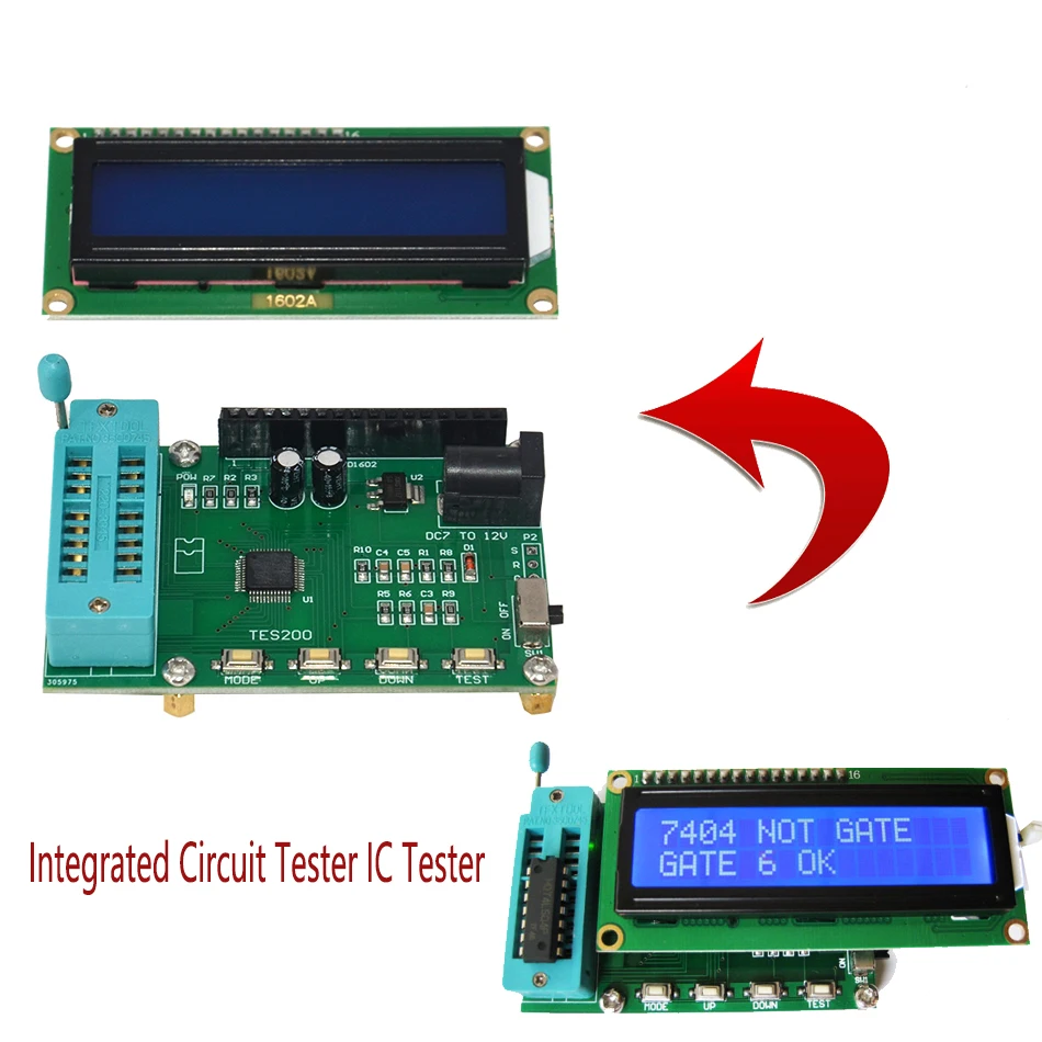 

New Edition Integrated Circuit Tester IC Tester 74 40 Series Can Judge Logic Gate Good Or Bad IC Chips Testing Instrument