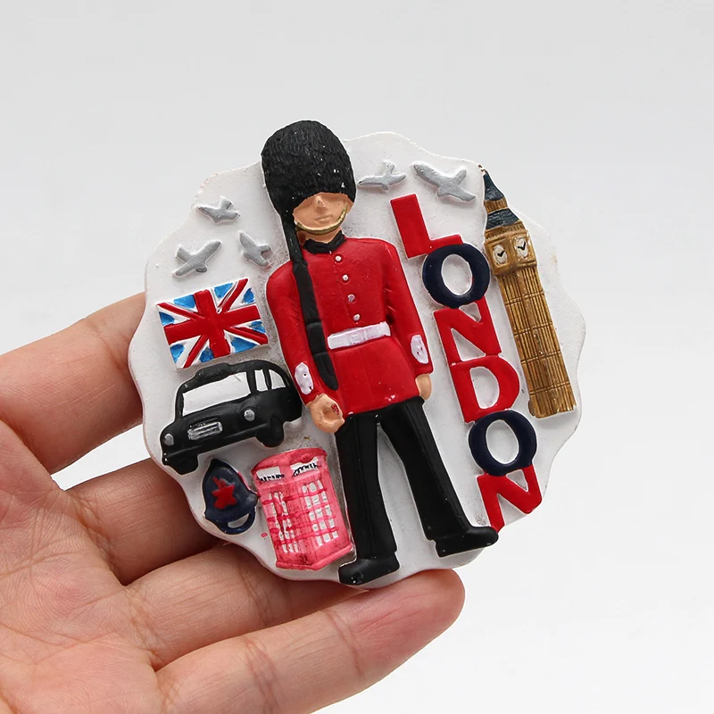 3D Refrigerator Pasted Magnetic World Tourism Souvenir Creative Gifts Fridge Magnets England London Bus Soldier magnetic fridge magnets magnetic sticker magnetic fridge stickers