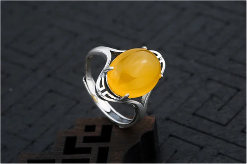 10*14 мм не поддельные S925 стерлингового серебра Украина янтарные кольца преувеличенные кольца Здоровье богатый литовский Ретро халцедон