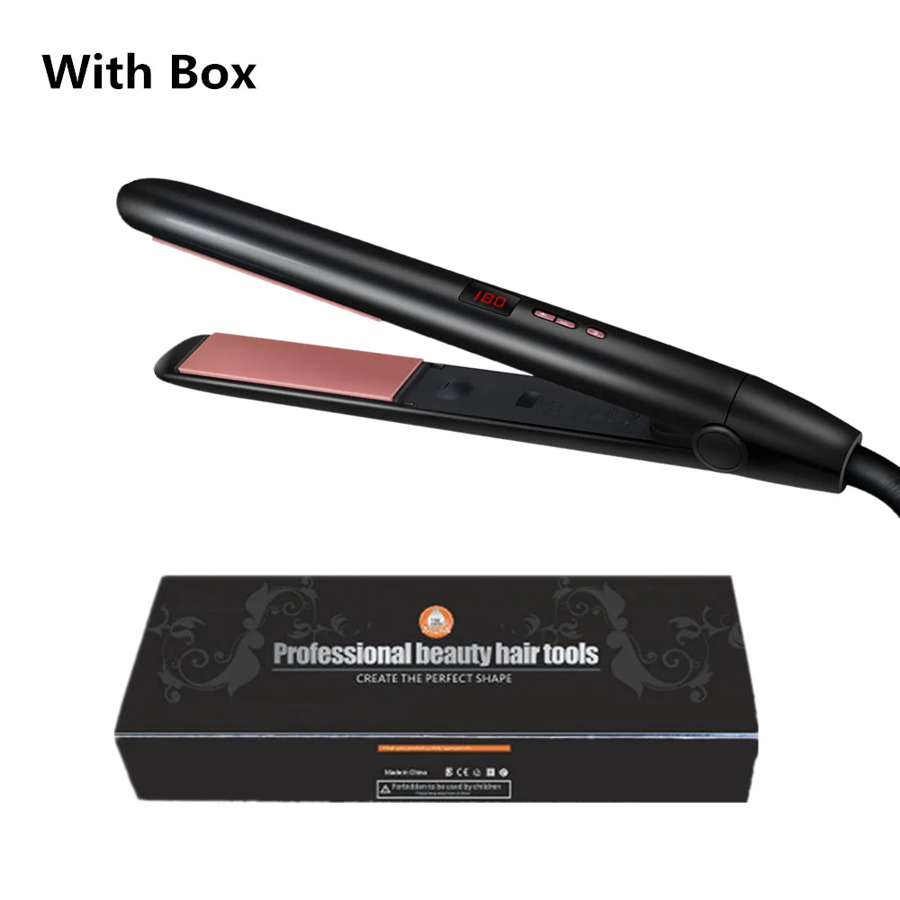 BlackGold With Box Профессиональный Выпрямитель для волос, утюжок для завивки, отрицательные ионы, инфракрасный выпрямитель для волос - Цвет: BlackGold With Box