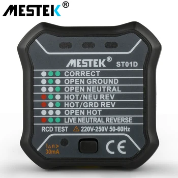 

MESTEK ST01 ST02 Digital display socket tester plug polarity phase check detector Voltage test multi-function electroscope