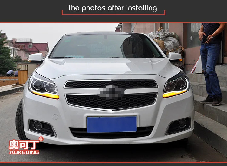 AKD автомобильный Стайлинг для Chevrolet Malibu фары 2012- Malibu светодиодный фары DRL Биксеноновые линзы Высокий Низкий луч парковка противотуманная фара