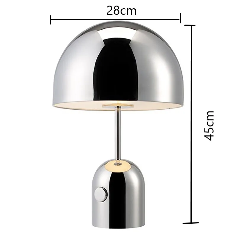 Candeeiro de Mesa Decoração para Casa Lâmpada de Cabeceira Nordic Preto Criativo Moderno Ferro Sala Estar Cabeceira Forma Cogumelo Lâmpada Design 6 Luminárias de mesa