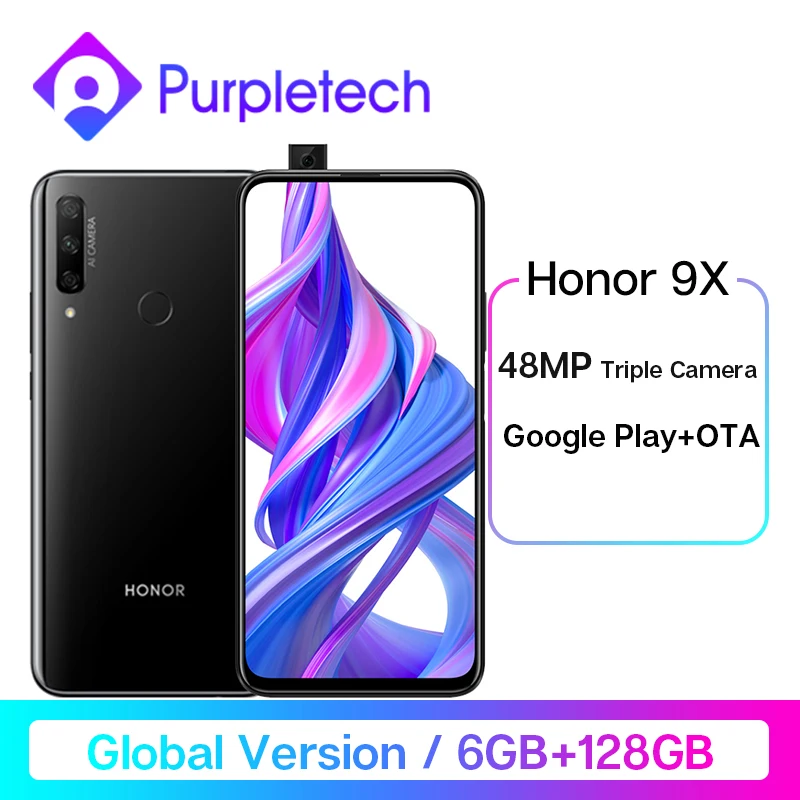 

Global Version Honor 9X Smartphone 48MP Triples Camera 6.59''Not 9Pro Mobile Phone Android 9 4000mAh OTA Google Play