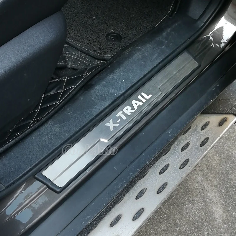 4 Pezzi Battitacco In Acciaio Per Nissan X-Trail T32 2014-2021 - AntiGraffio