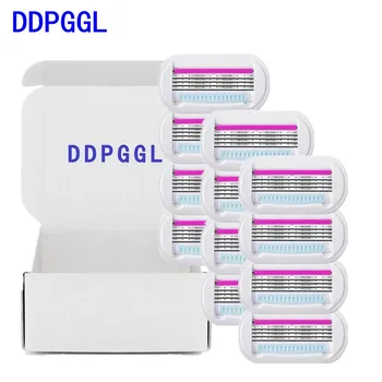

DDPGGL Women Safety Shaver Blade for Women Hair Removal Blade Woman Razor Blades for Shaving Replacement Head Venuse 12pcs/lot