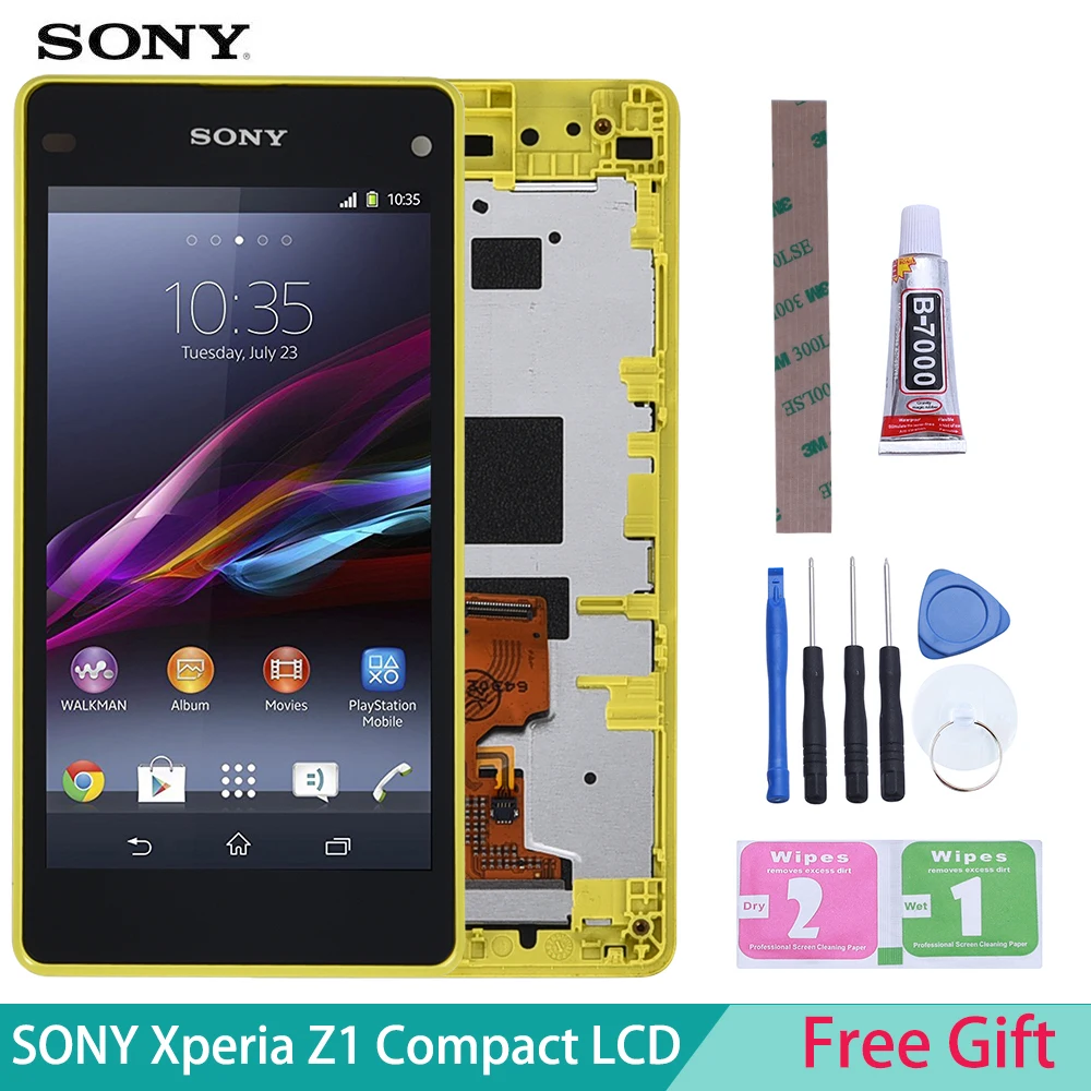 Оригинальный ЖК дисплей 4 3 дюйма для SONY Xperia Z1 Compact дигитайзер сенсорного экрана