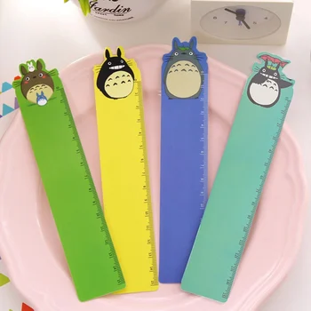 

1 pc New Cartoon Straight Kawaii Tools Drawing Gift Korean School Office 15cm Plastic Rulers Flexo Stationery Totoro