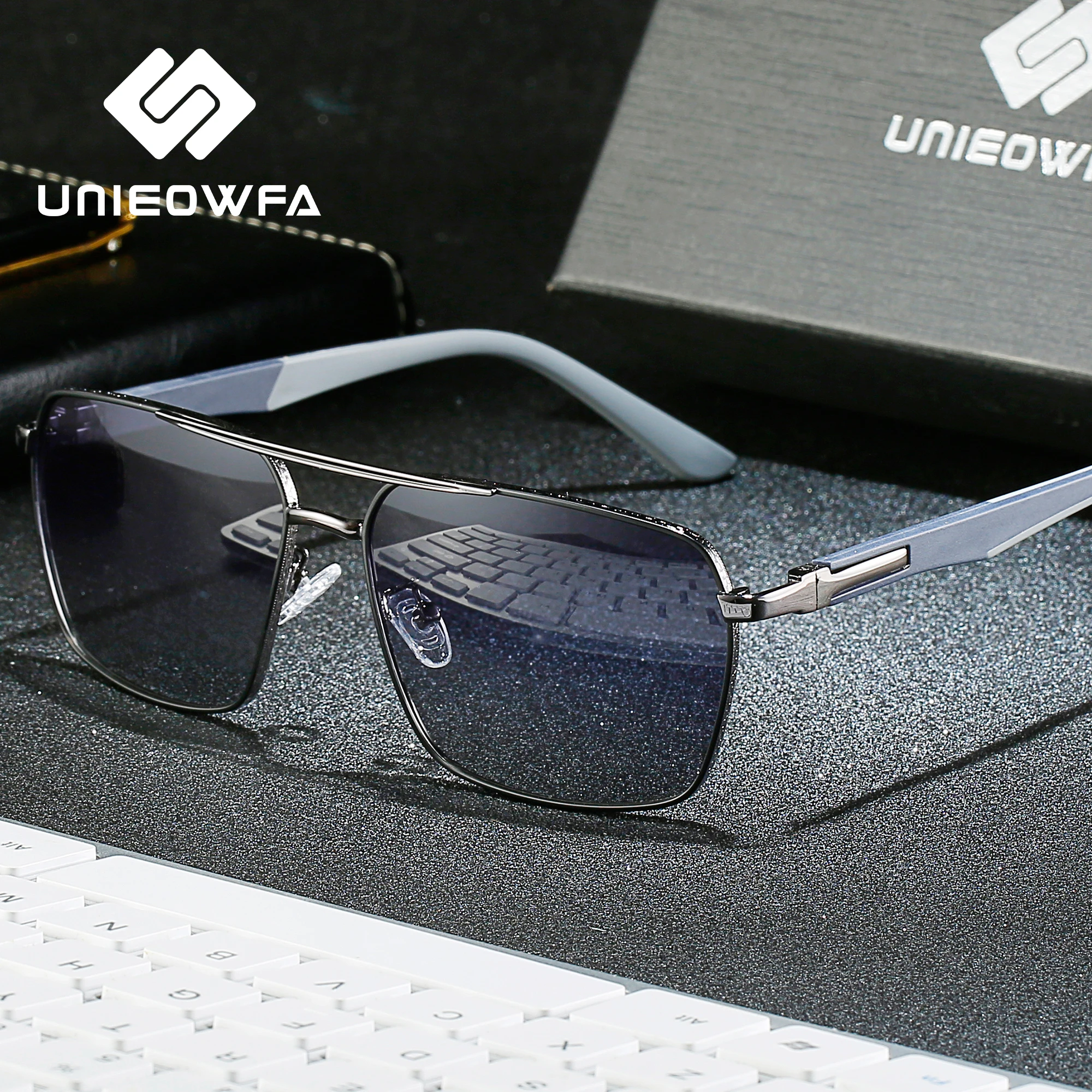 Gafas de sol graduadas polarizadas para hombre, lentes progresivas para miopía, hipermetropía, gafas de sol con UV400| - AliExpress