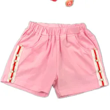 Летняя одежда; стиль; детская одежда; популярные брюки для девочек; трикотажные хлопковые брюки в Корейском стиле; милые детские шорты; Детские пляжные шорты