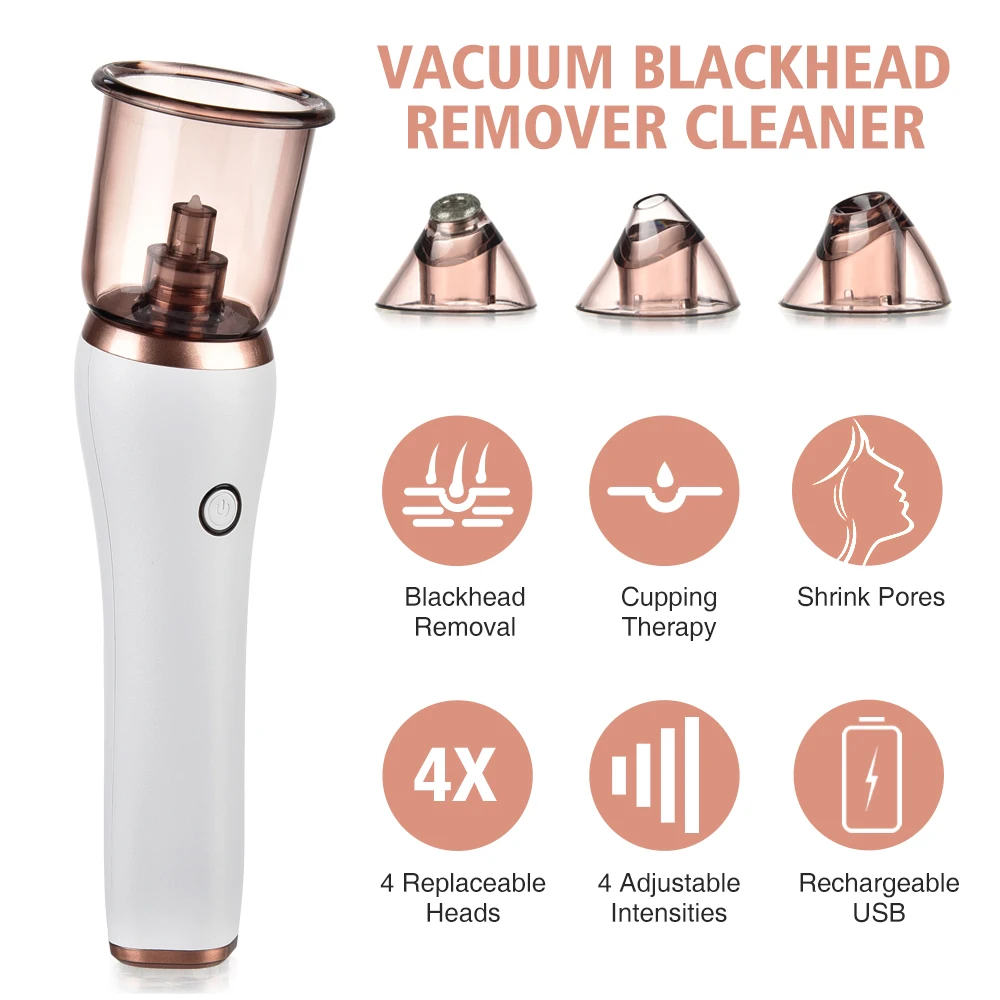 

Blackhead Remover Face Deep Nose Cleaner T Zone Pore Acne Pimple Removal Vacuum Suction Facial Diamond Beauty Clean Skin Tool