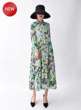 

Style European Collared Floral Printed Dress zaraing vadiming sheining women female dress 2020 New Spring Summer New