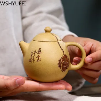 

Yixing tea pot purple clay Dragon Egg Teapots Boutique beauty Handmade kettle Chinese Teaware Tea ceremony customized 240ml