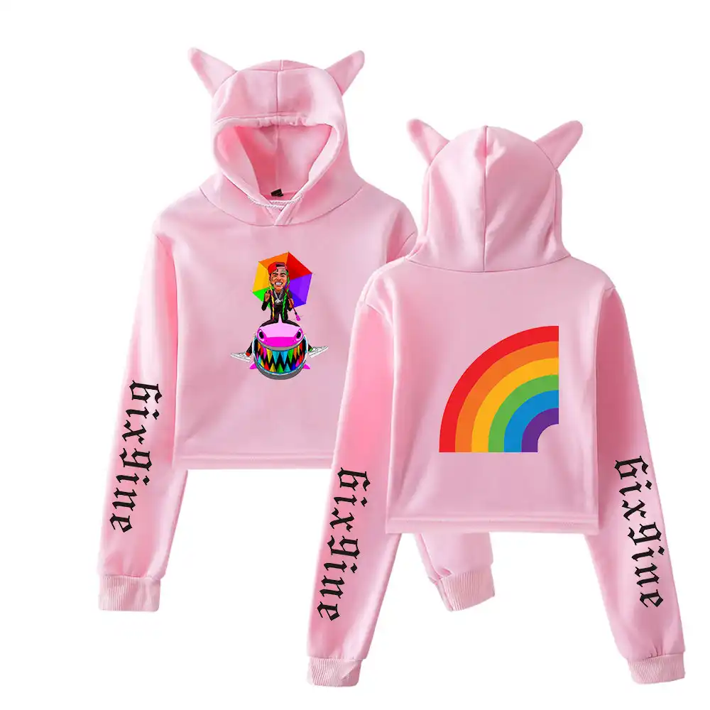 pink rainbow hoodie