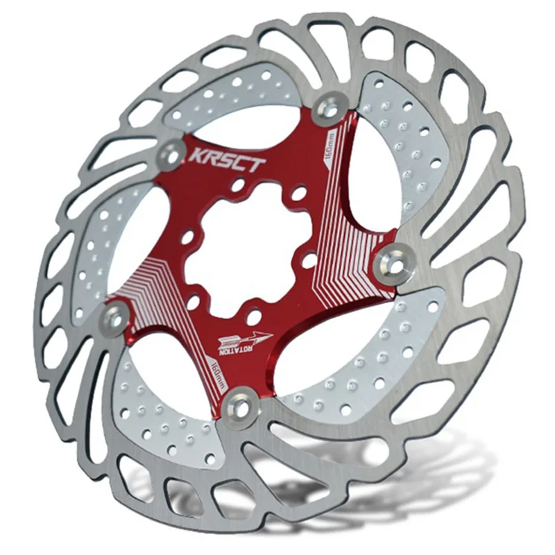 KRSCT 1 Pcs 160Mm MTB DH Mountain Bike Rotor Cooling Brakes Down Hill Bicycle Floating Brake Disc Six Screw Bike Parts