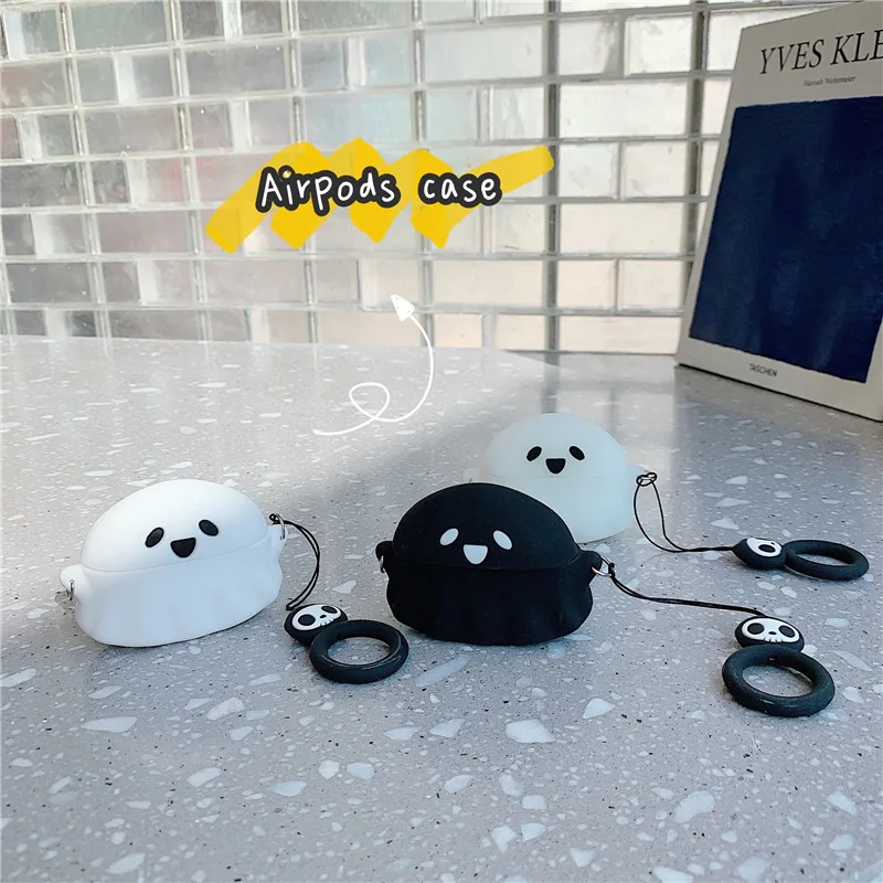 Милый 3D чехол с изображением призрака для Airpods 3 мягкие силиконовые