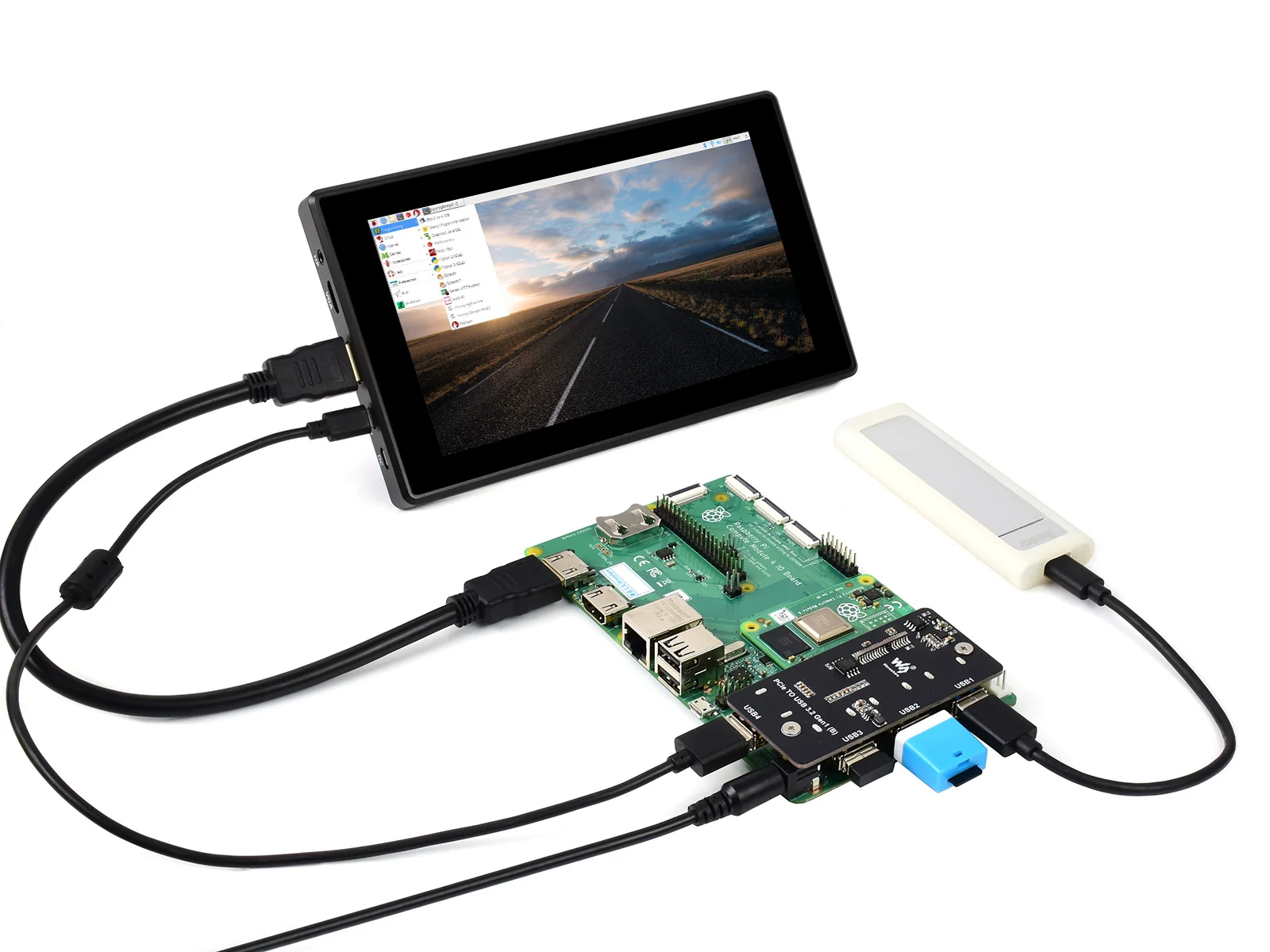 PCIe-USB 3.2 Gen1 �����, Raspberry Pi ��ǻ�� ��� 4 IO �����, 4x HS USB