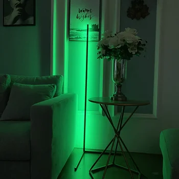 

Modern bedroom thermal led adjustable RGB floor lamp with minimum corner rack Minimal Lamp Vibrancy