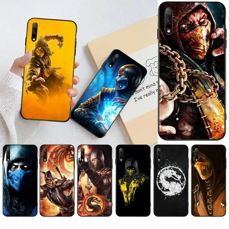 YJZFDYRM Скорпион в Mortal Kombat черный корпус телефона для Huawei Honor 30 20 10 9 8 8x 8c v30 Lite view