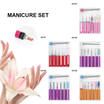 

Nail Drill Bits Set Tungsten Steel Alloy Replacement Nail Polish Head Manicure Tool EY669
