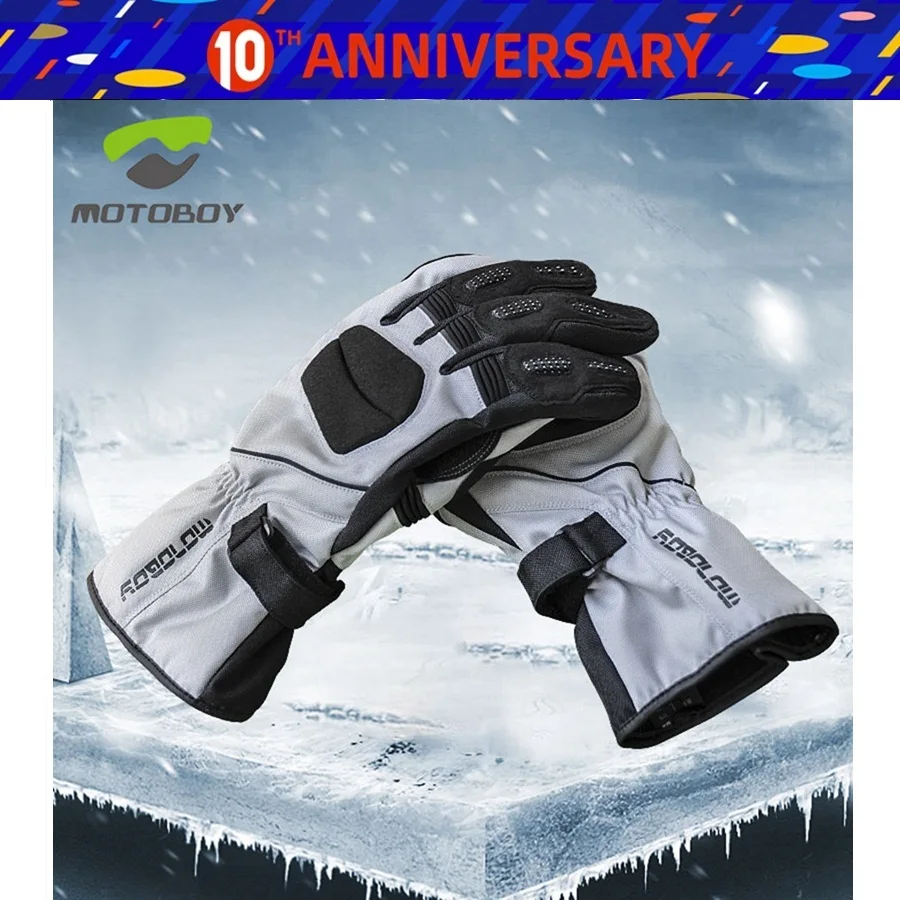 

Free shipping 1pair MOTOBOY Professional Motorcycle Protective Gloves Winter Warm Waterproof Windproof Rider Motorcycle Gloves