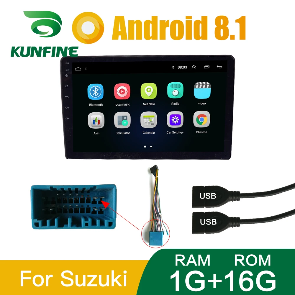  9 INCH 2GB RAM 32GB ROM Android 8.1 Car radio Multimedia Video Player Universal auto Stereo GPS Blu