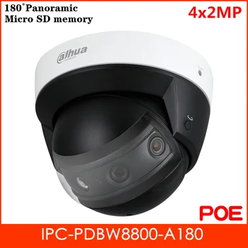 

Dahua Panoramic IR Dome Network Camera IPC-PDBW8800-A180 4x2MP Support SD Card Smart detection 180 degree PoE IP Camera