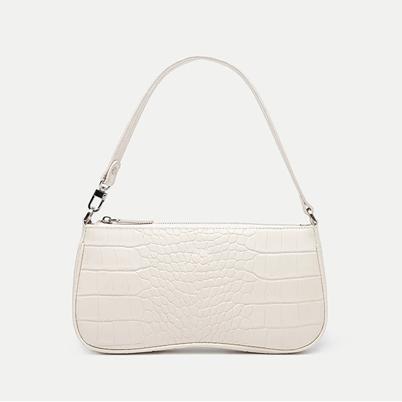 white baguette bag