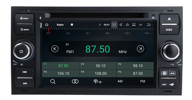 Perfect Android 9.0 Octa Core Car DVD Player For FORD S-Max Kuga Fusion Transit Fiesta Focus II GPS WIFI Navigation Radi WIFI Stereo 12