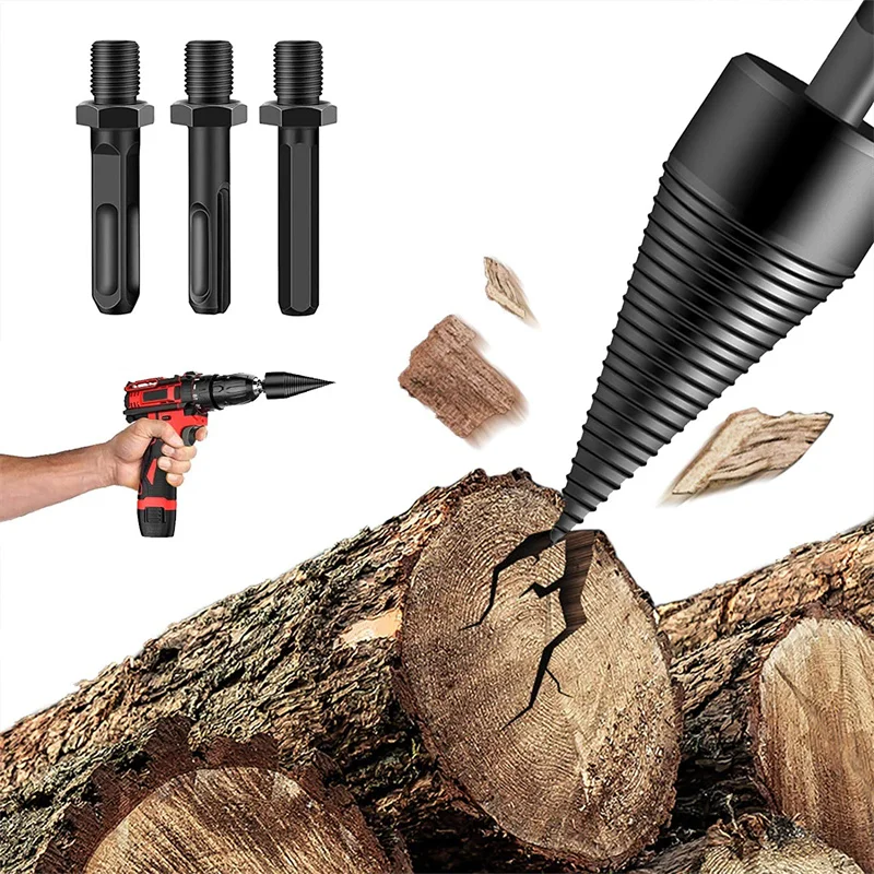 4Pcs Wood Splitter Drill Bit 32mm/38mm Firewood Log Wood Splitting