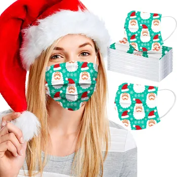 

Christmas Masks For Adults Unisex 3-Layer Non-woven Melt Blown Facemask Earloop face mask cover mouth Breathable mascaras
