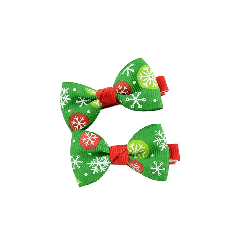 Рождественская мини-заколка для волос, двойная детская Шпилька, заколки для волос для девочек