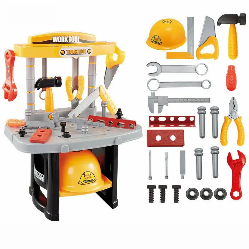 Conjunto de herramientas de juguete para niños, caja de herramientas multifunción para ingeniería, escritorio de mantenimiento, juego educativo de simulación de inteligencia